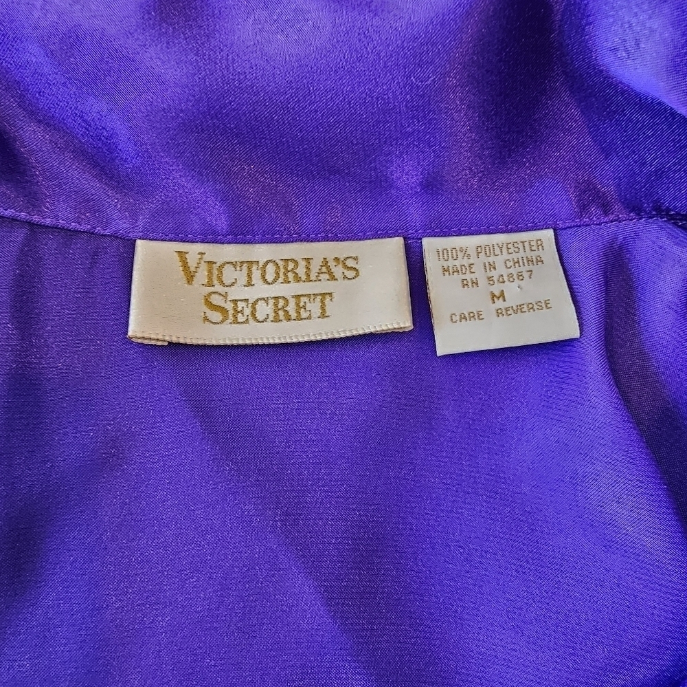Victoria's Secret Gold Label Vintage Size Medium Purple Oversized Sleep Shirt - Picture 7 of 10